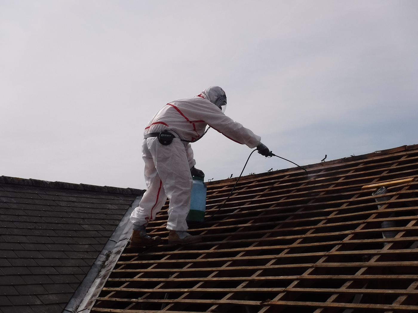 13 - Pulvérisation après dépose pour fixation des fibres